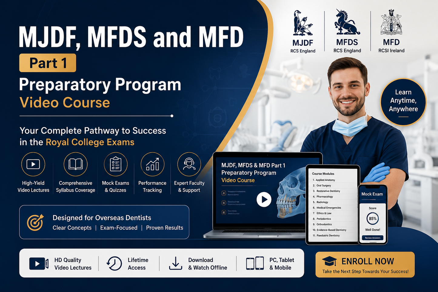 MJDF,MFDS and MFD Part 1 - Preparatory Program video Course in Arabic