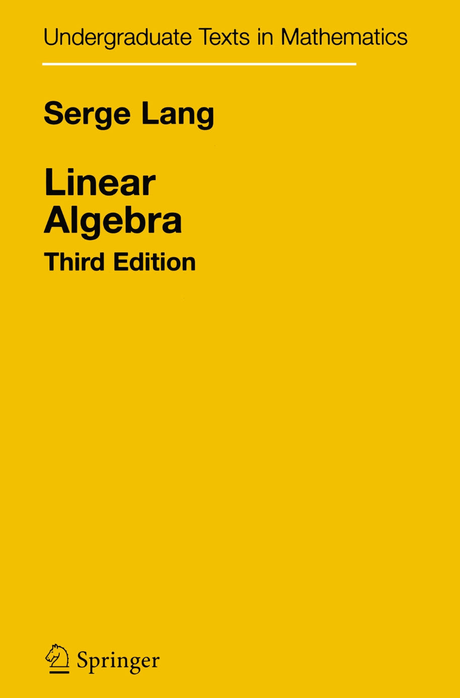 Linear Algebra, Serge Lang image 0