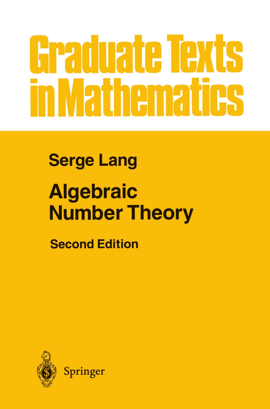 Algebraic Number Theory, Serge Lang image 0
