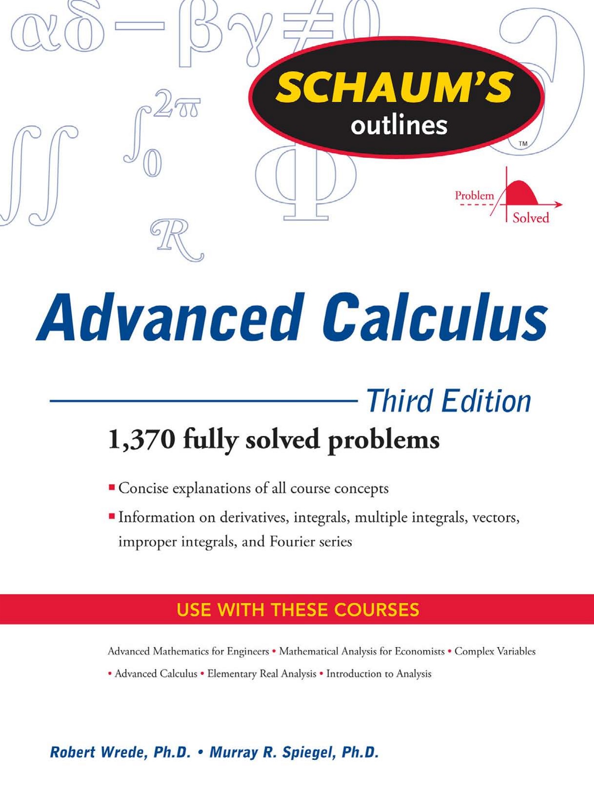 Schaum’s Outline of Advanced Calculus image 0