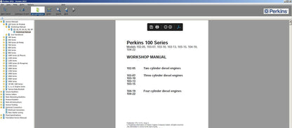 PERKINS SPI2 2023A Service Manual & Parts Information System