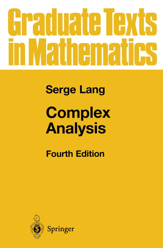 Complex Analysis by Serge Lang image 0