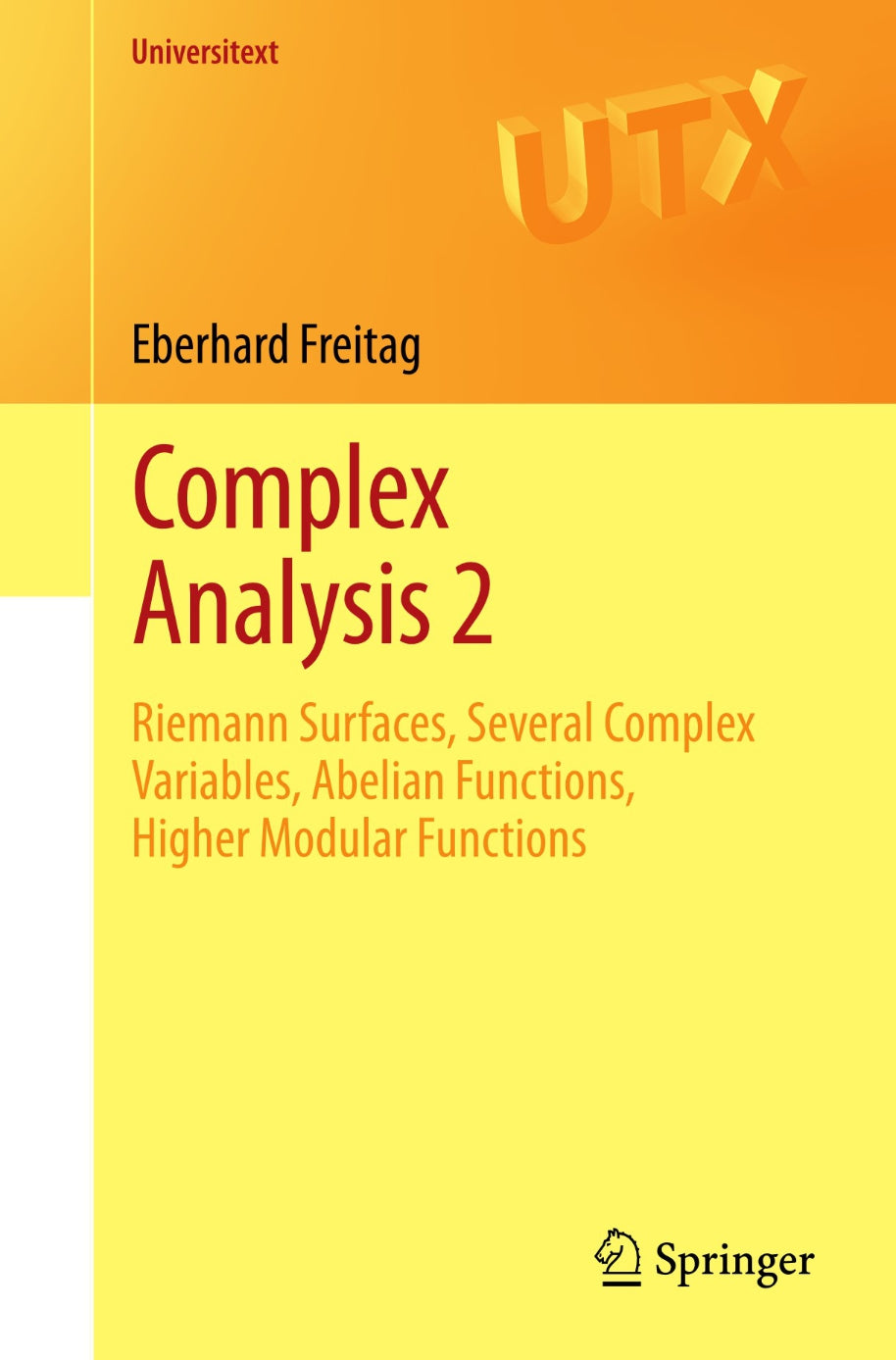 Complex Analysis 2 by Eberhard Freitag image 0