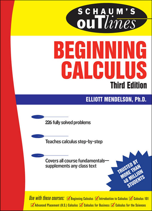 Schaum’s Outline of Beginning Calculus image 0