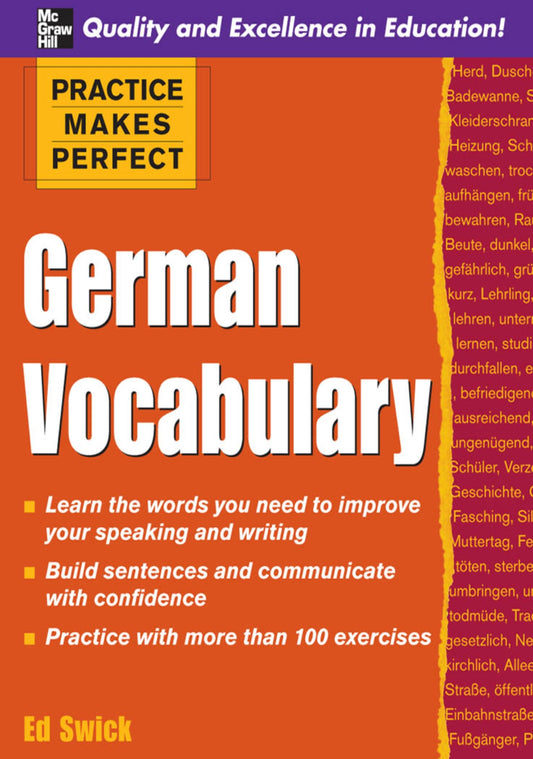 Practice Makes Perfect, German Vocabulary image 0