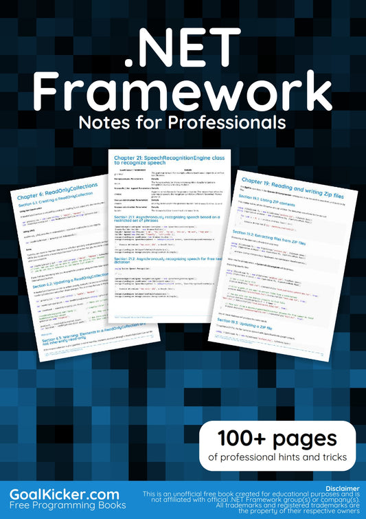 .NET Framework Notes for Professionals image 0