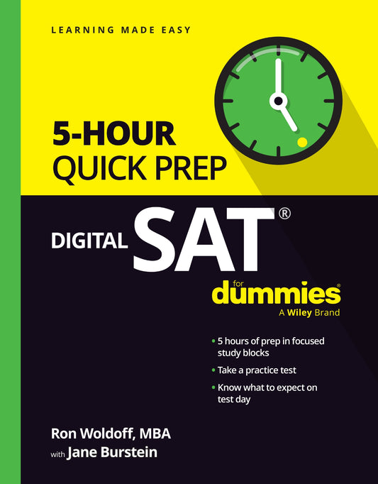 Digital SAT 5-Hour Quick Prep For Dummies image 0