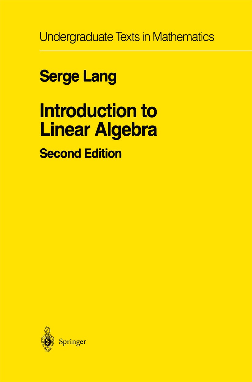 Introduction to Linear Algebra, Serge Lang image 0