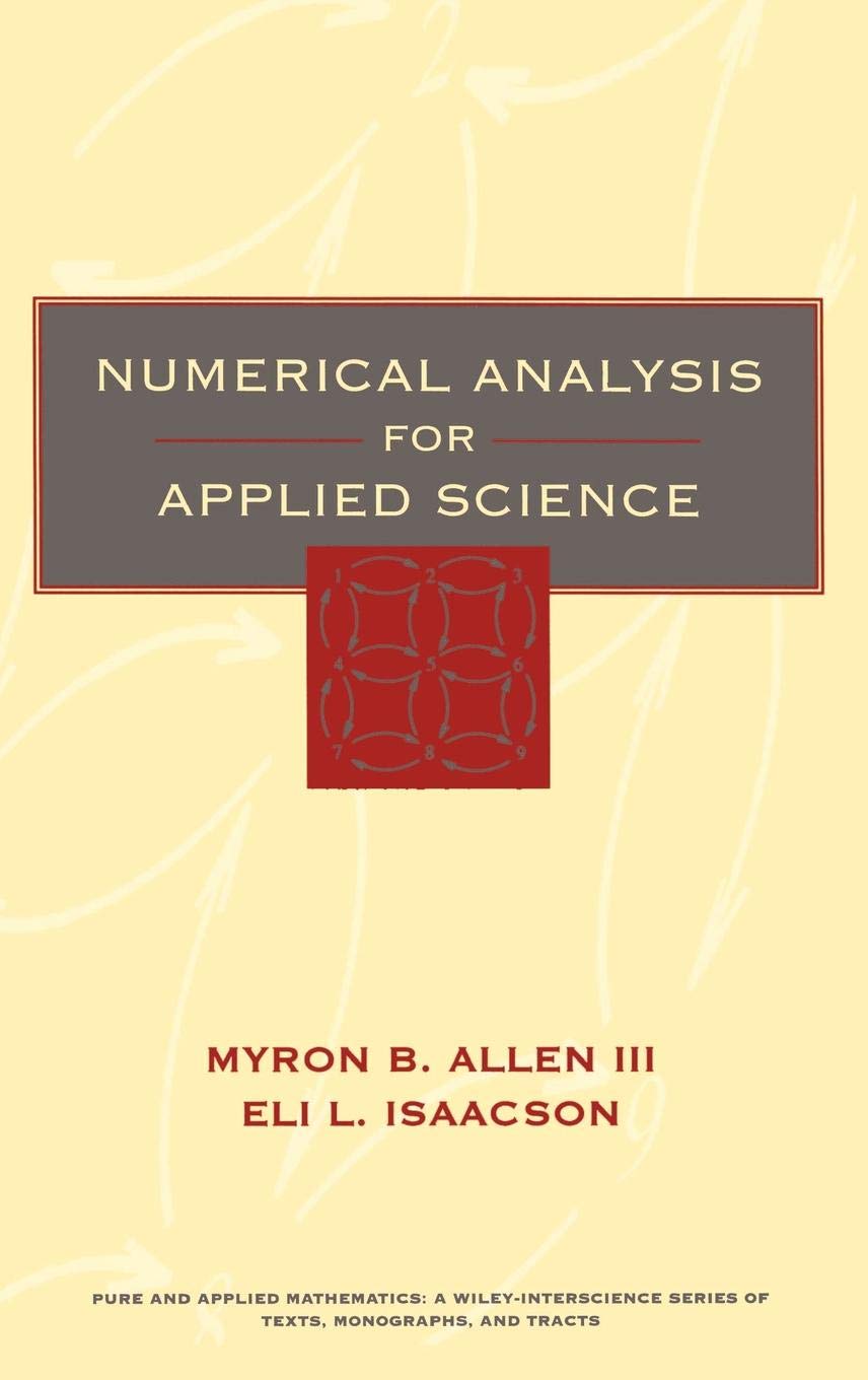 Numerical Analysis for Applied Science image 0